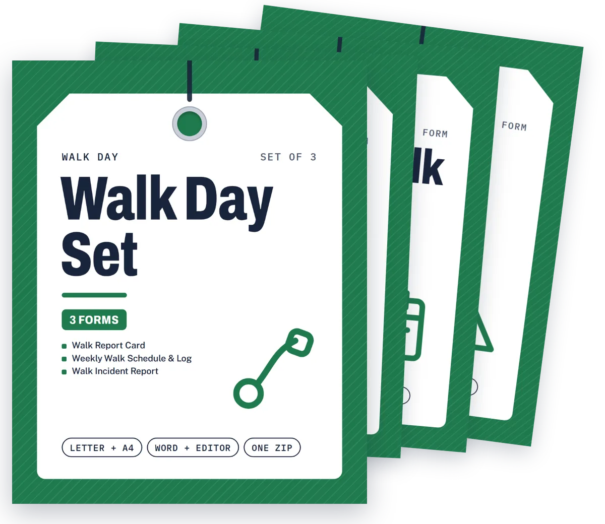 Walk Day Set cover with member covers stacked behind it